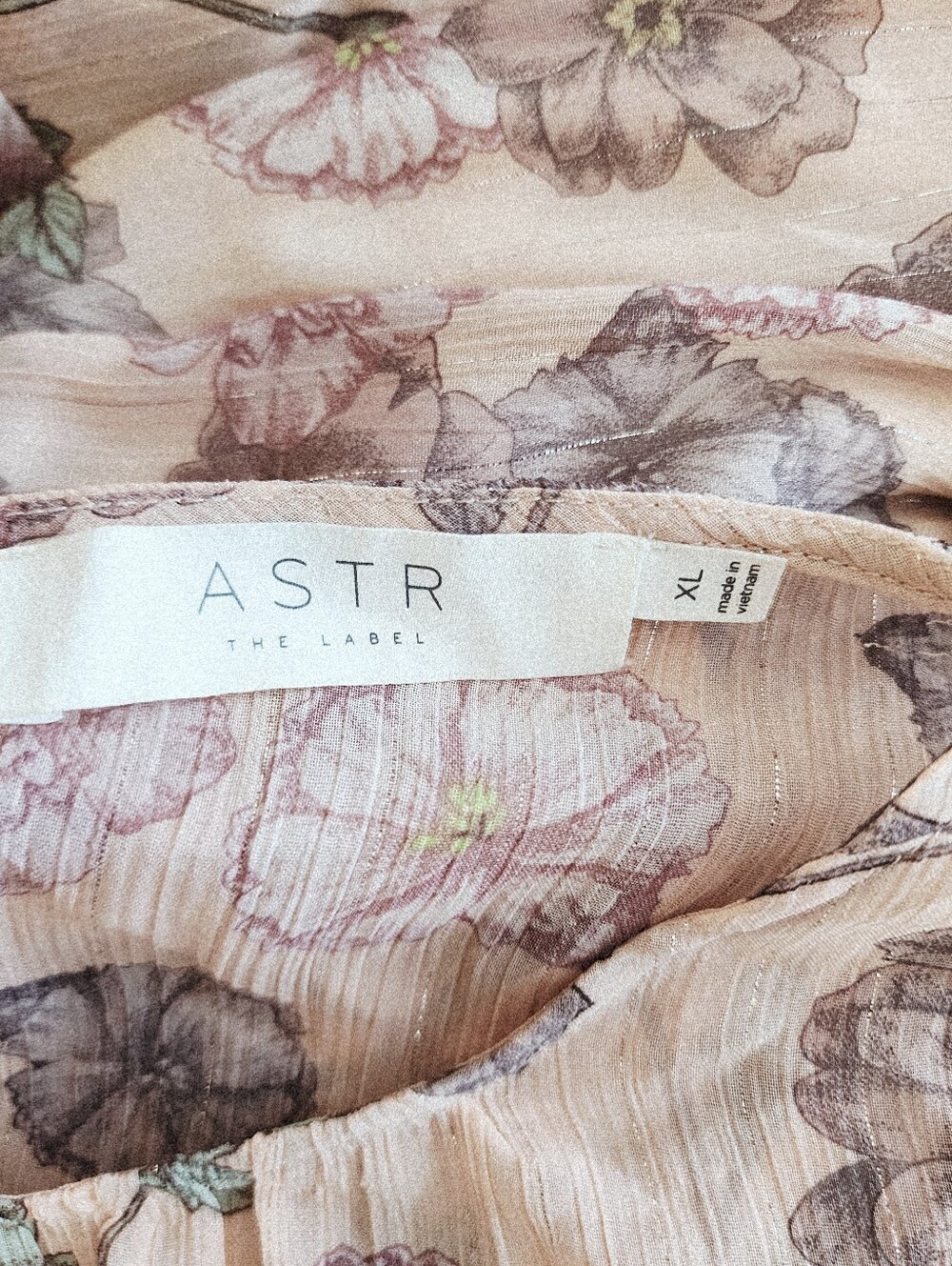 ANTHROPOLOGIE ASTR THE LABEL FLORAL PRINT FLOWY NWOT DRESS WOMENS SZ XLARGE - Picture 5 of 16